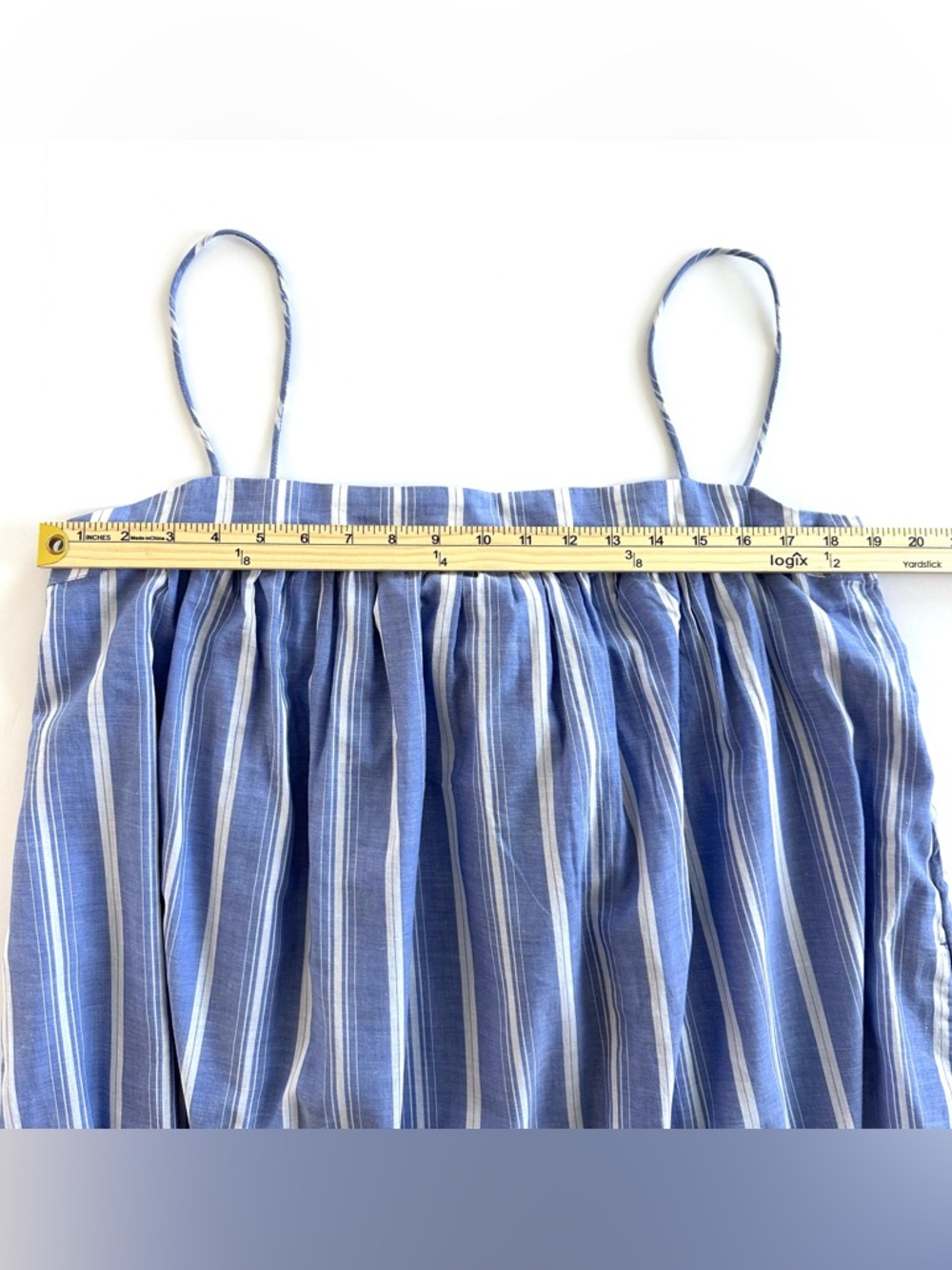 J.Crew Floaty Midi Dress in Striped Cotton Voile in Calm Sea Stripes | XL | NWT - Picture 6 of 16